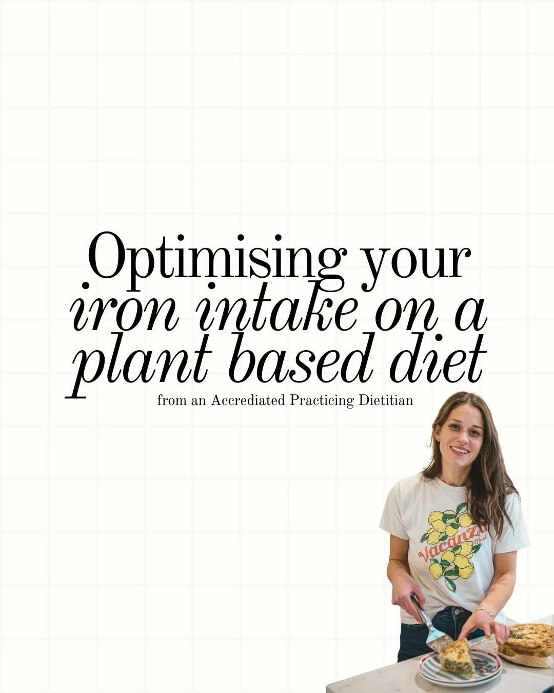 Words on optimising iron intake for my plant-based people. Iron deficiency is one of the most common things I see in clinic in expecting and busy parents. A lot of the time, people are already eating iron rich foods and we tweak timing, amounts and p