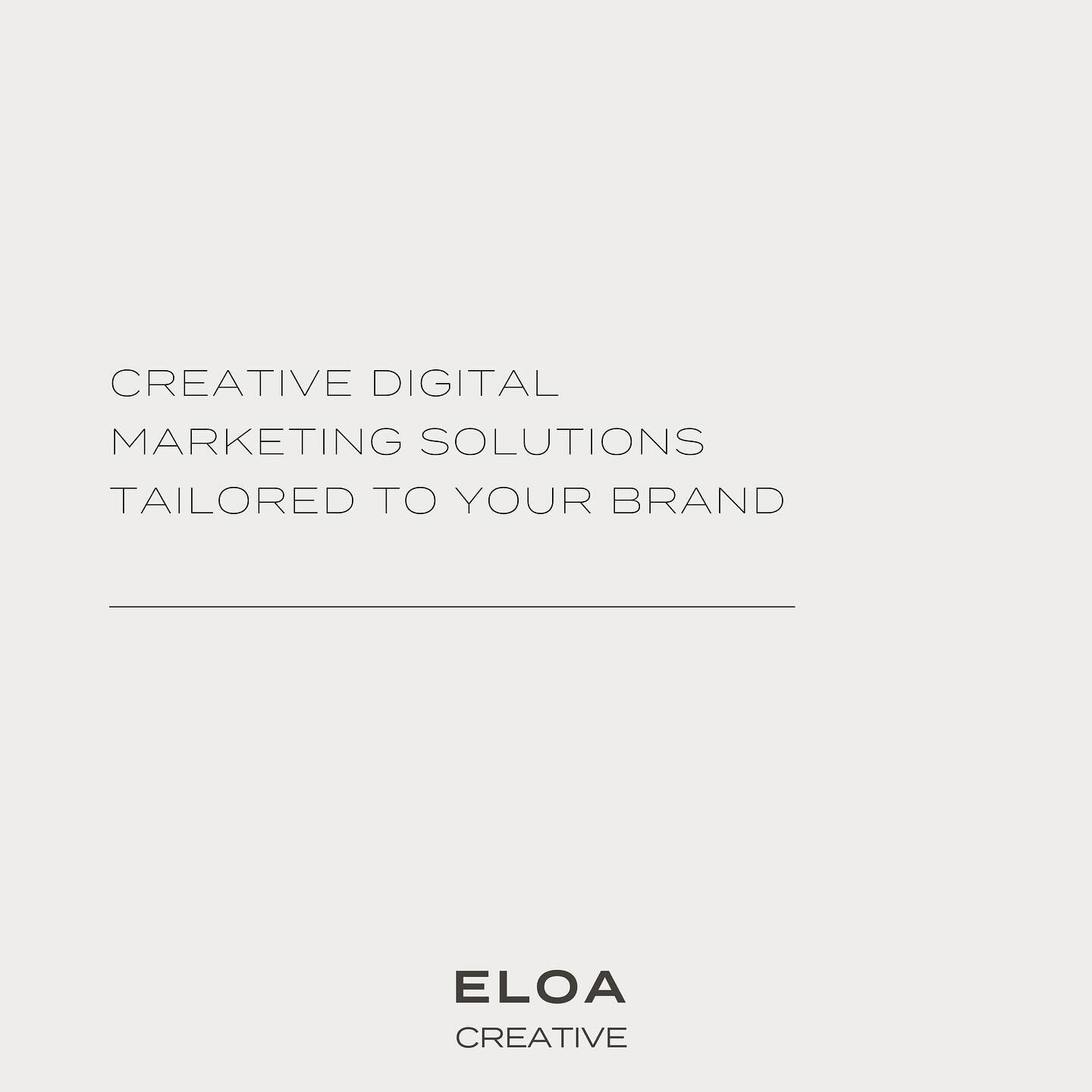 At ELOA, we understand that cookie-cutter solutions just won't cut it 🍪

Every organisation is different, which is why our services are tailored to your business, and your unique goals.

Whether you need a website that speaks to your brand's identit