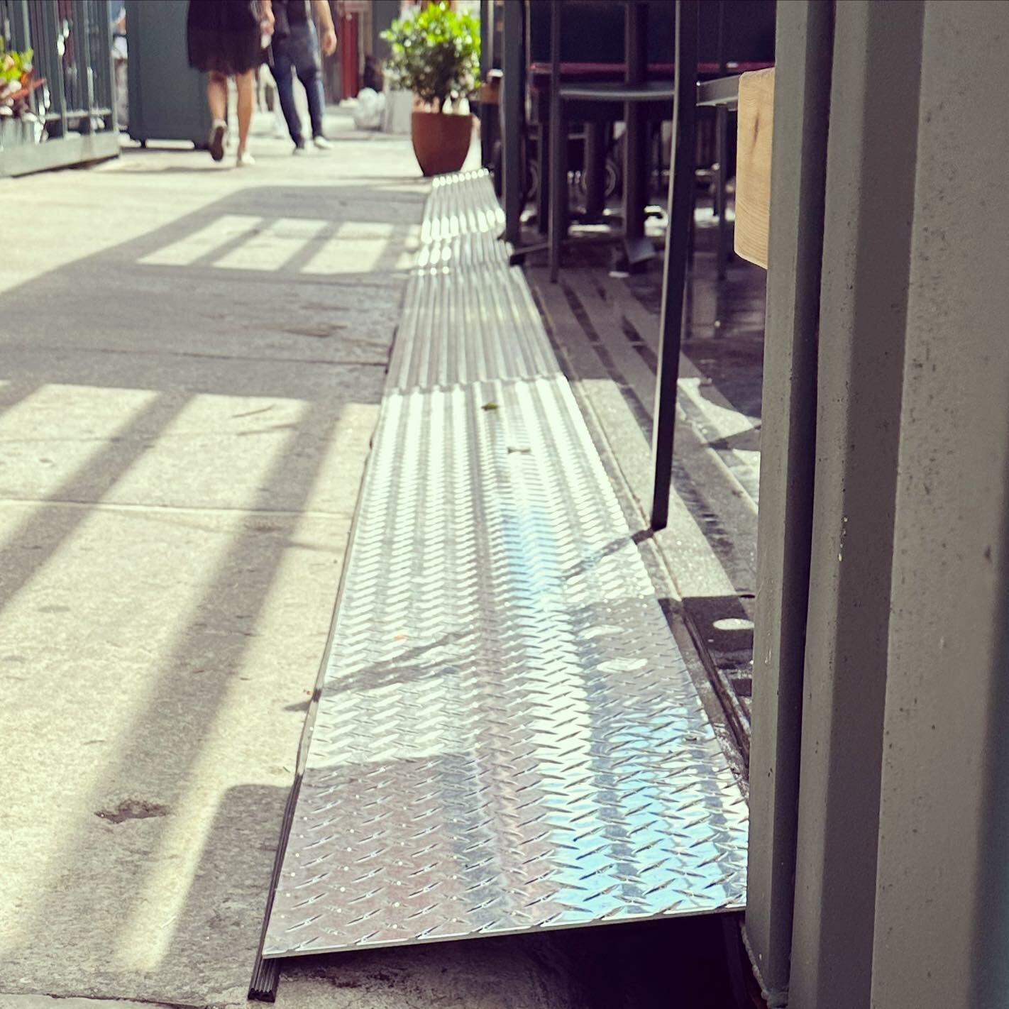 The details matter! Rattle proof, non-split, custom ramps for ADA compliance and customer and employee safety. 

#outdoordining #nyc #streeteries #nycdining #nycoutdoordining #outdoordiningnyc
