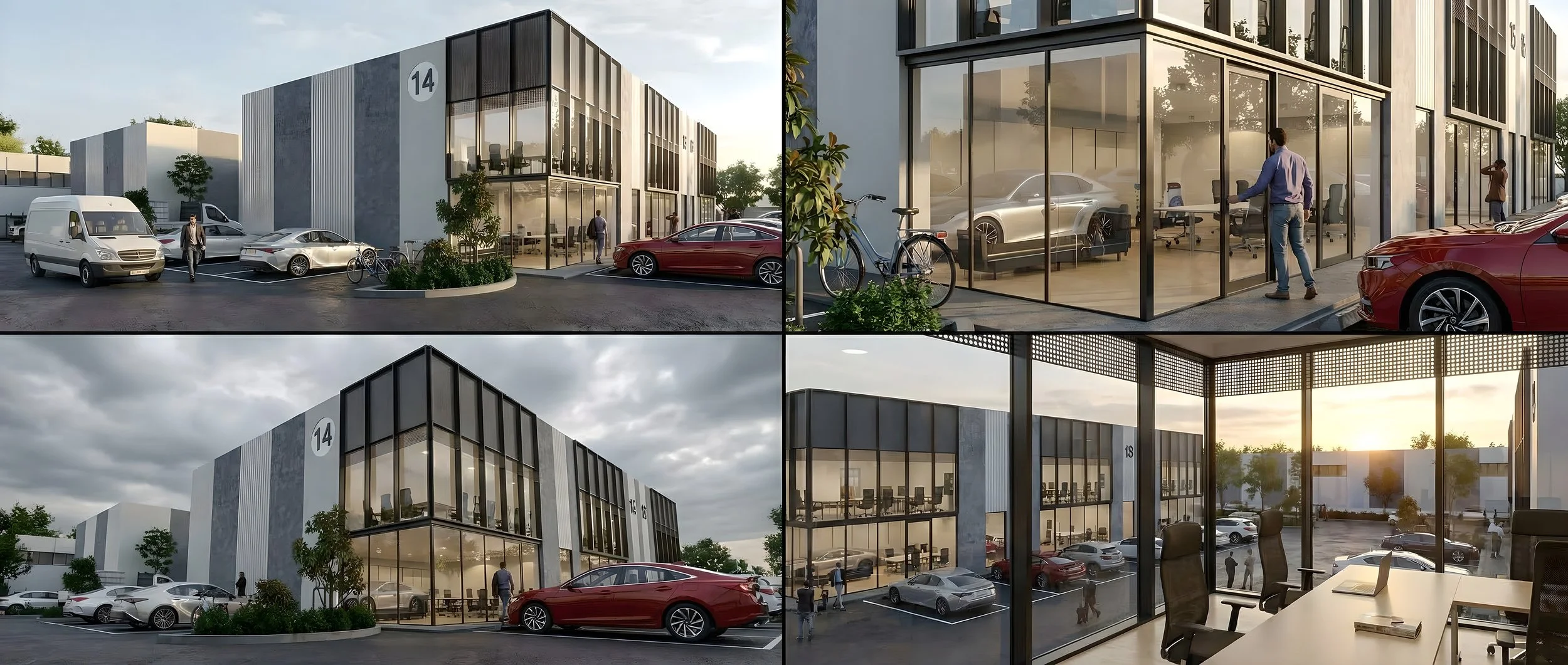 3D Rendering of commercial building