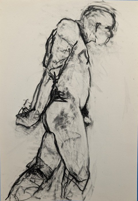 Steve Macfarlane, A Sense of Purpose, Charcoal, 27" x 20"