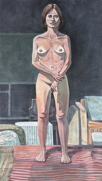 Jerry Svoboda, Laura, Acrylic on panel 42" x 25"