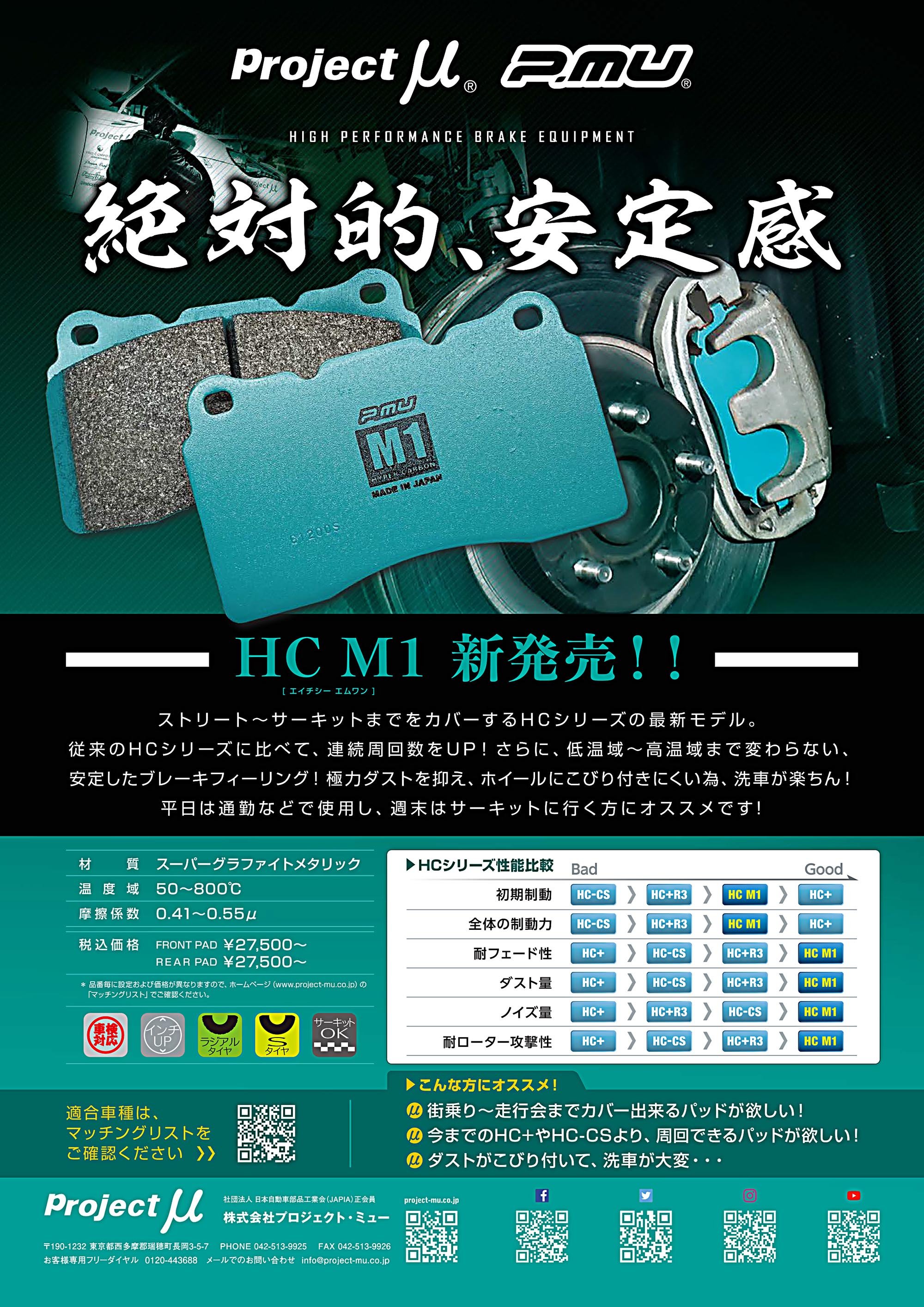 PROJECT MU HC-M1 Brake Pads (FK8/FL5) - Amston Garage