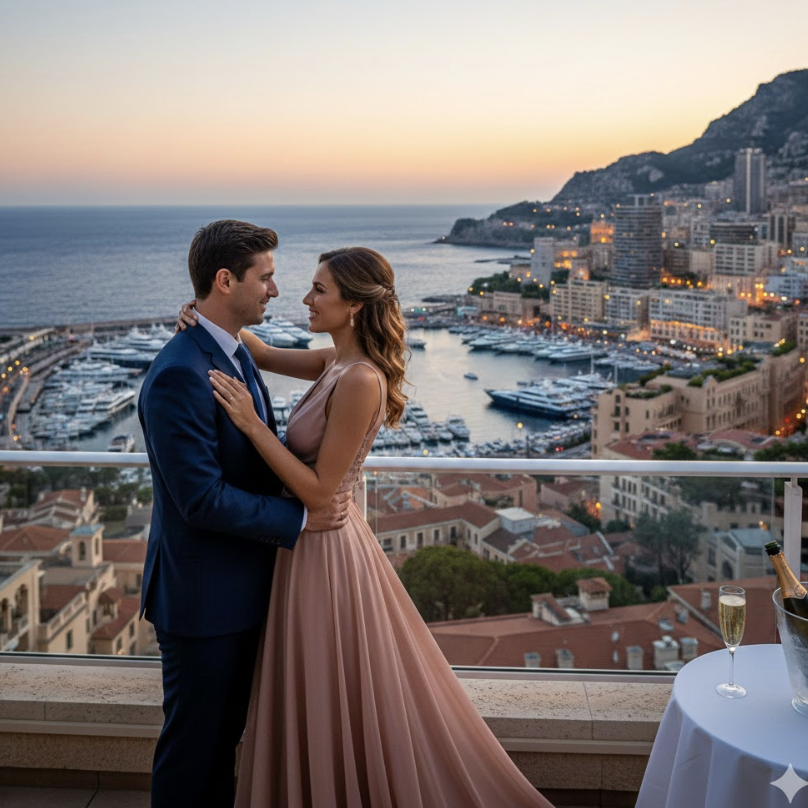 beautiful couple in Monaco