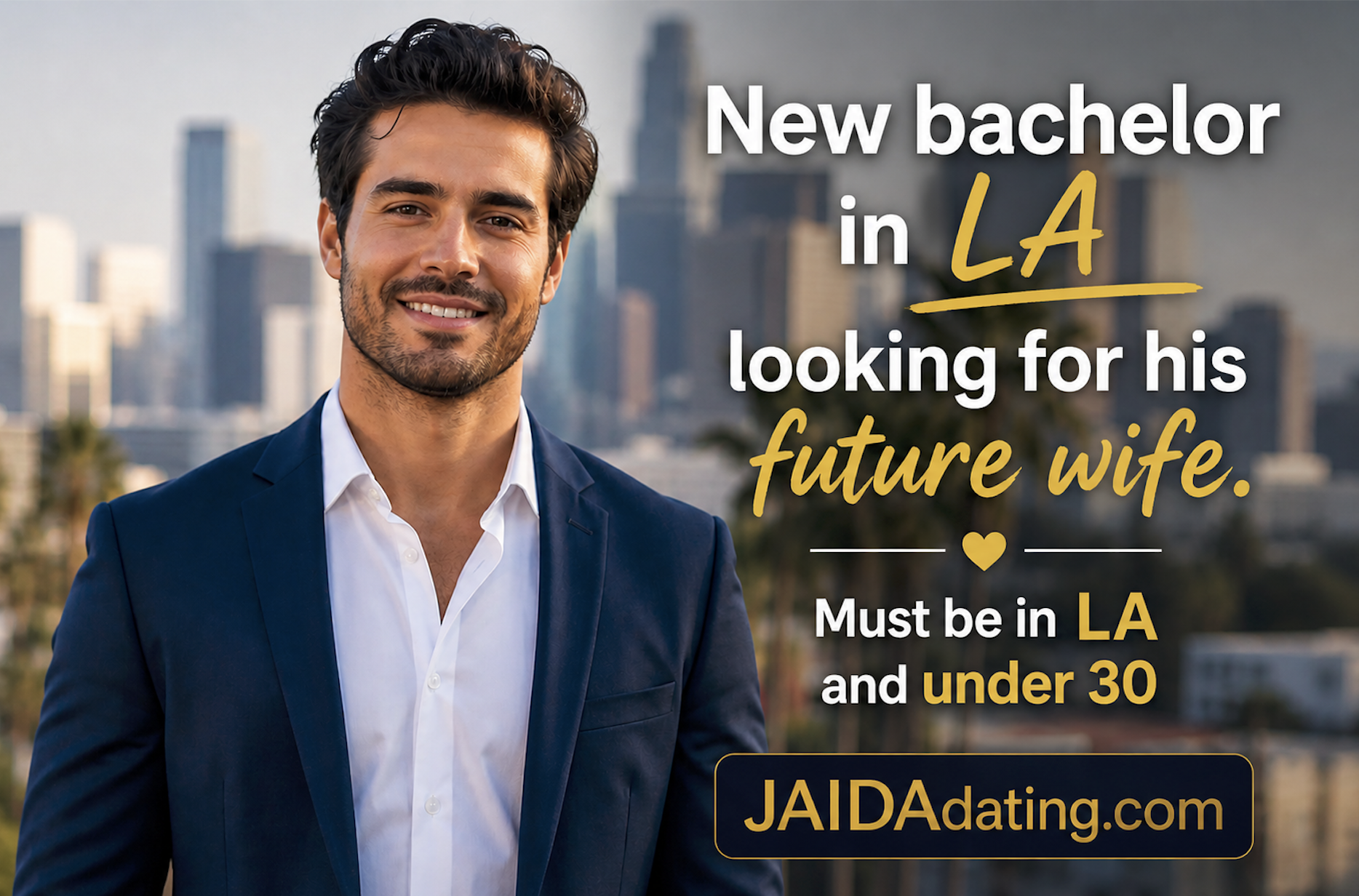 new bachelor in Los Angeles looking for his future wife