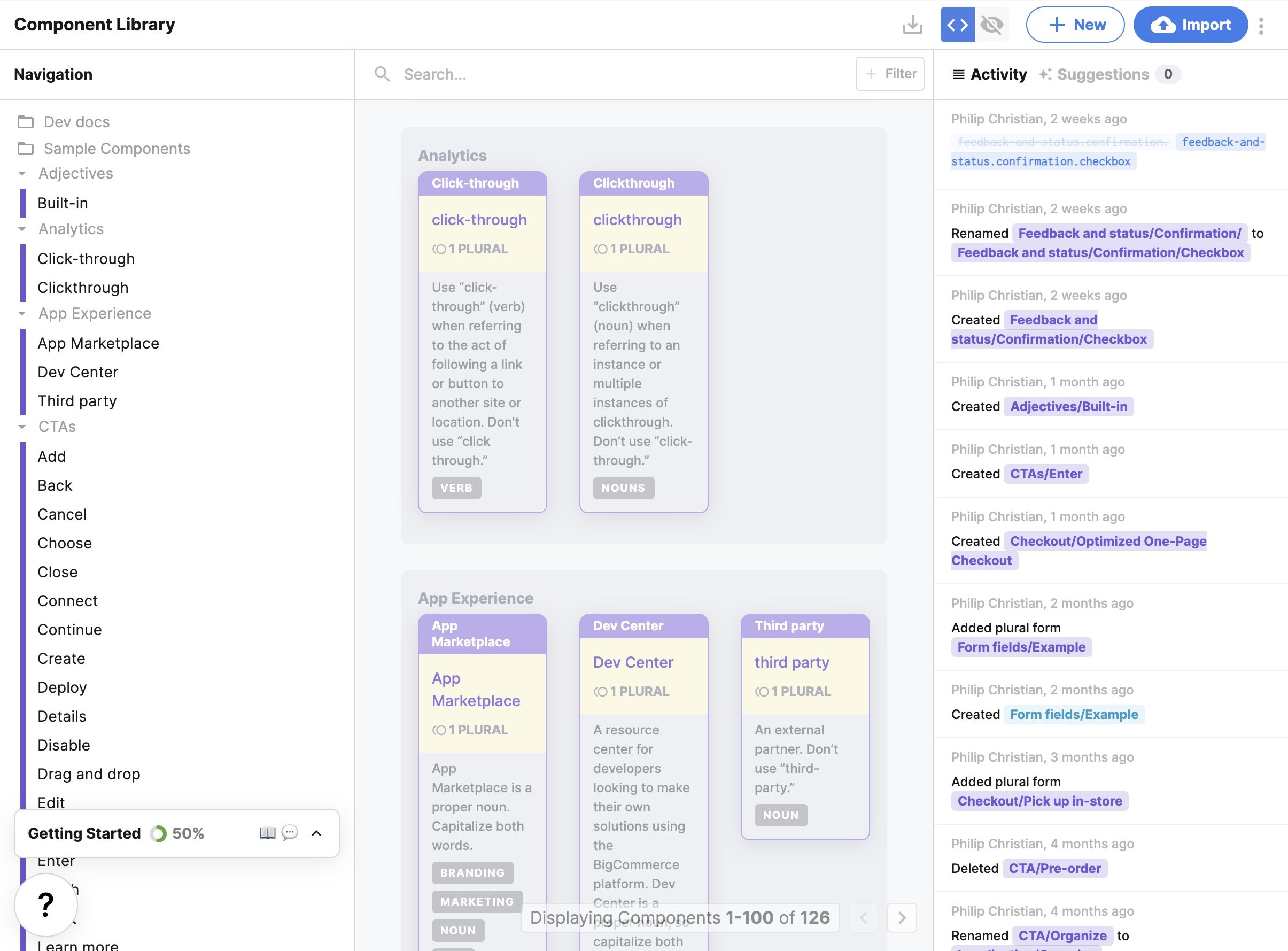 Component library in Ditto.