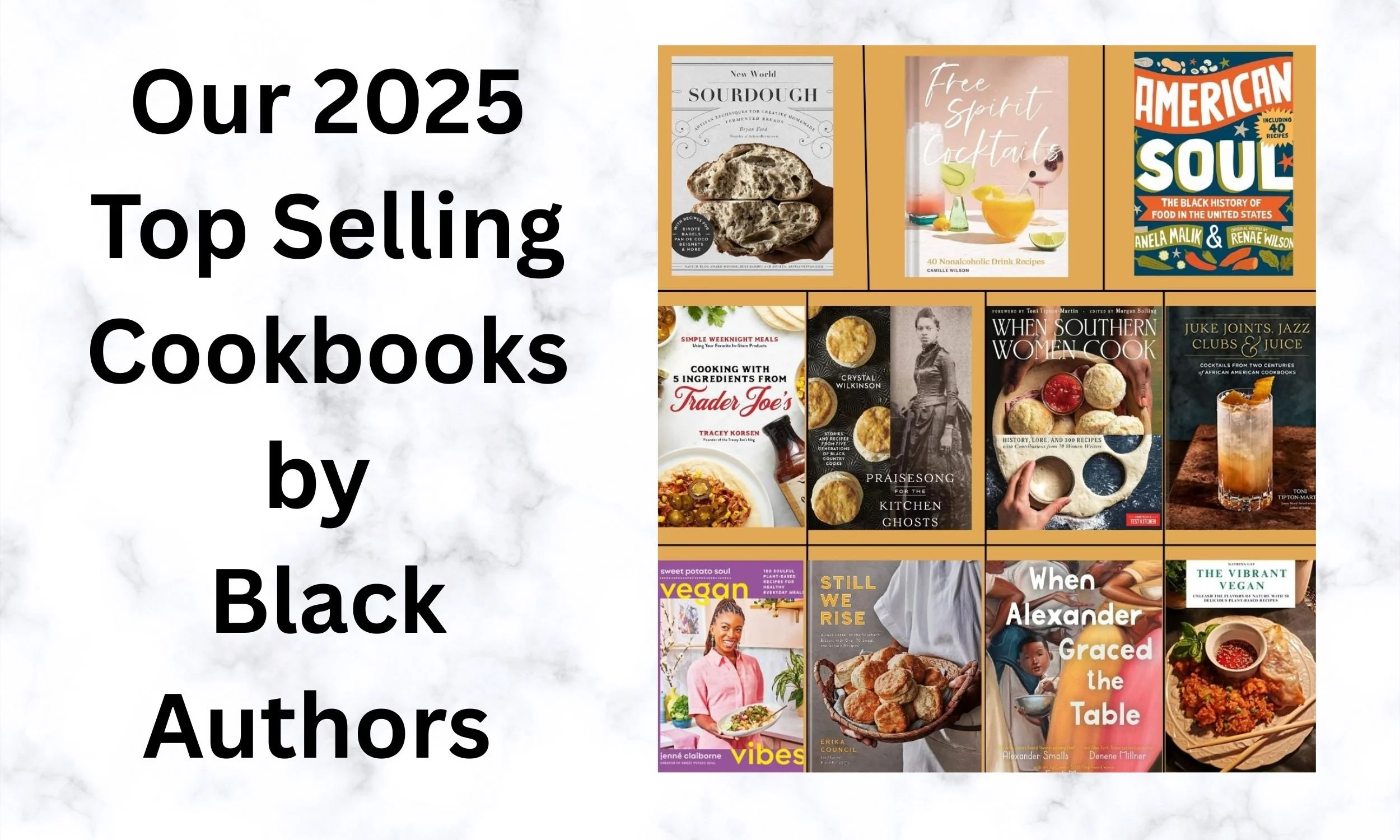Our 2025 Top Selling Cookbooks by Black Authors
