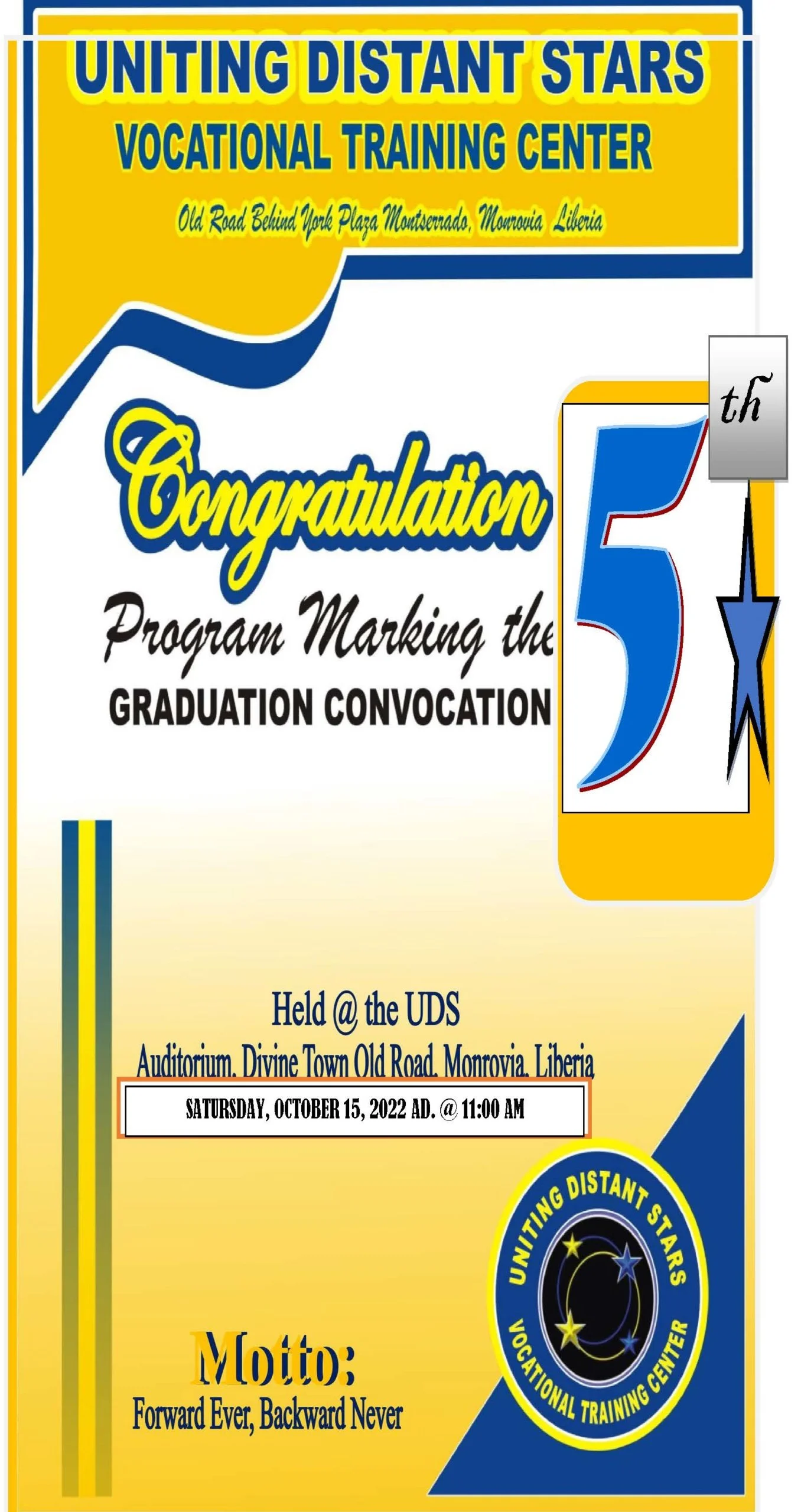 Download Your Souvenir 5th Graduation Ceremony Program