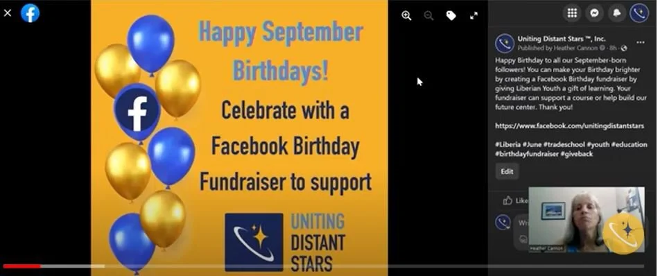 Uniting Distant Stars Update 9/1/2023 - Activities in Liberia, 9/23/23 10th Anniversary Celebration, and more