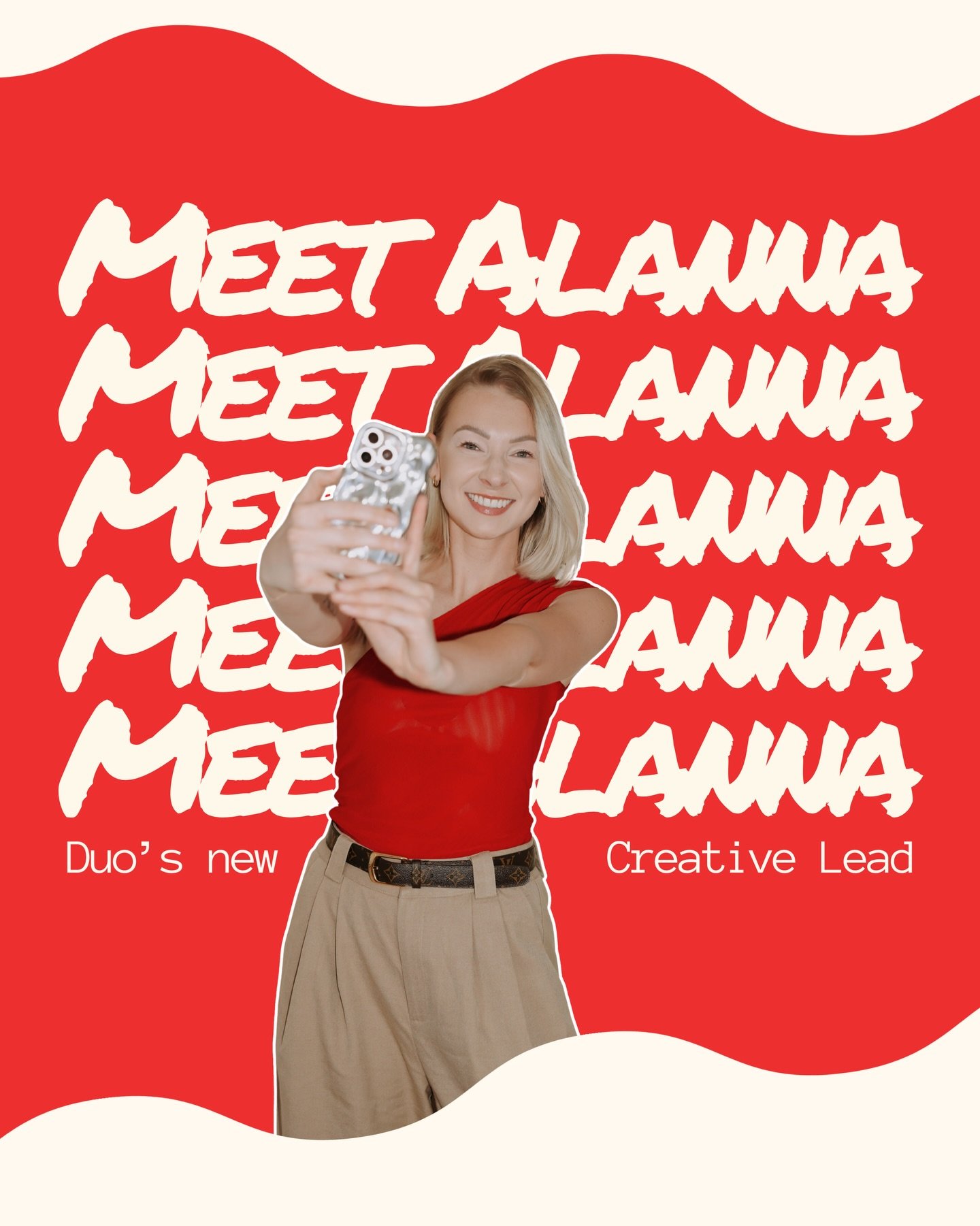 Meet Alanna. DUO&rsquo;s new Creative Lead.

She&rsquo;s the kind of woman who walks into a brand and instantly knows how to make it&nbsp;feel&nbsp;like something.

Clean. Clever. Confident.

The kind of creative direction that stops the scroll witho