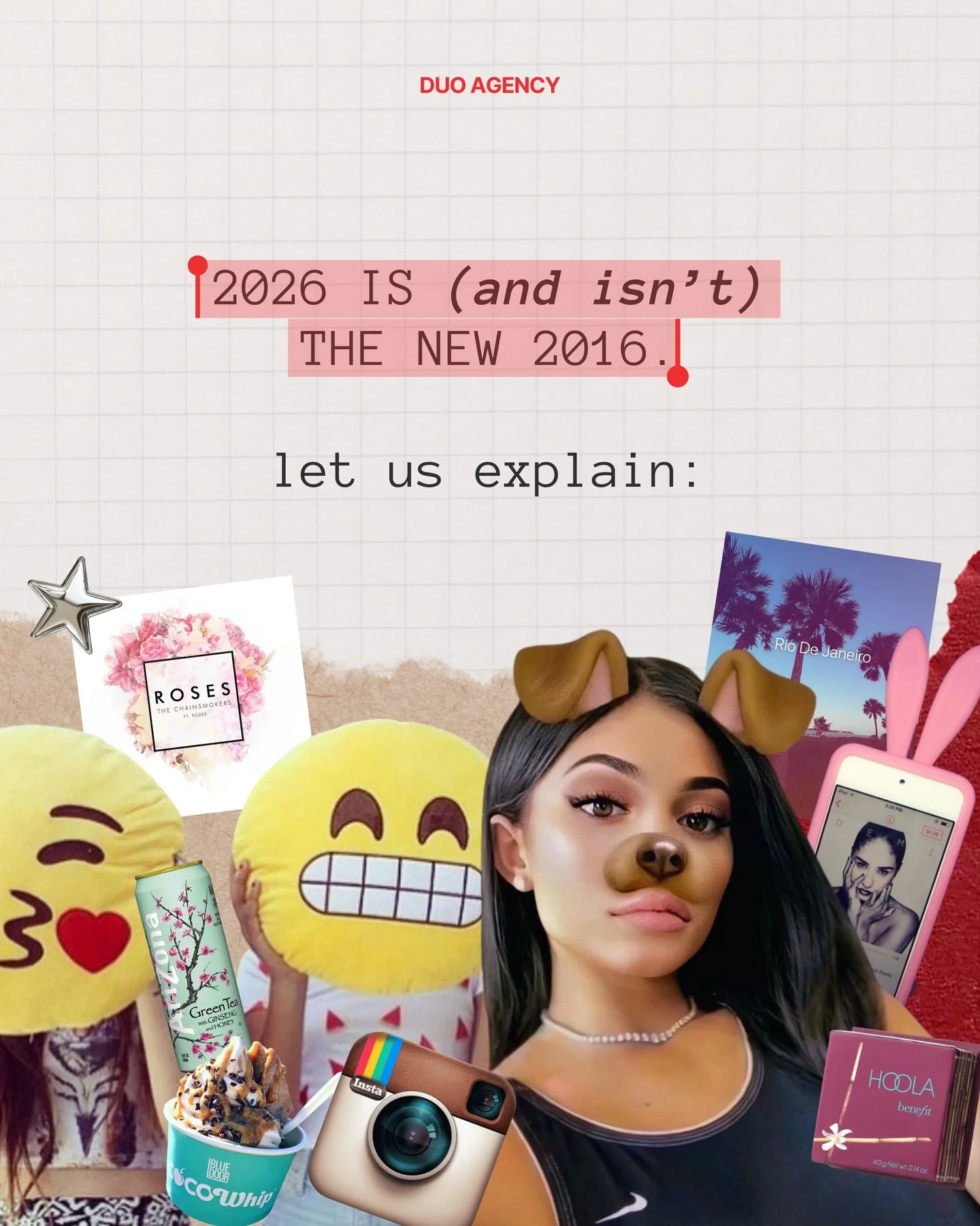 You didn&rsquo;t think we&rsquo;d forgotten about your 200+ selfies with the Snapchat flower crown? Or when King Kylie made the dog filter her entire personality (then we all totally did the same)&hellip;

So what part of nostalgia is [STAYING] in 20
