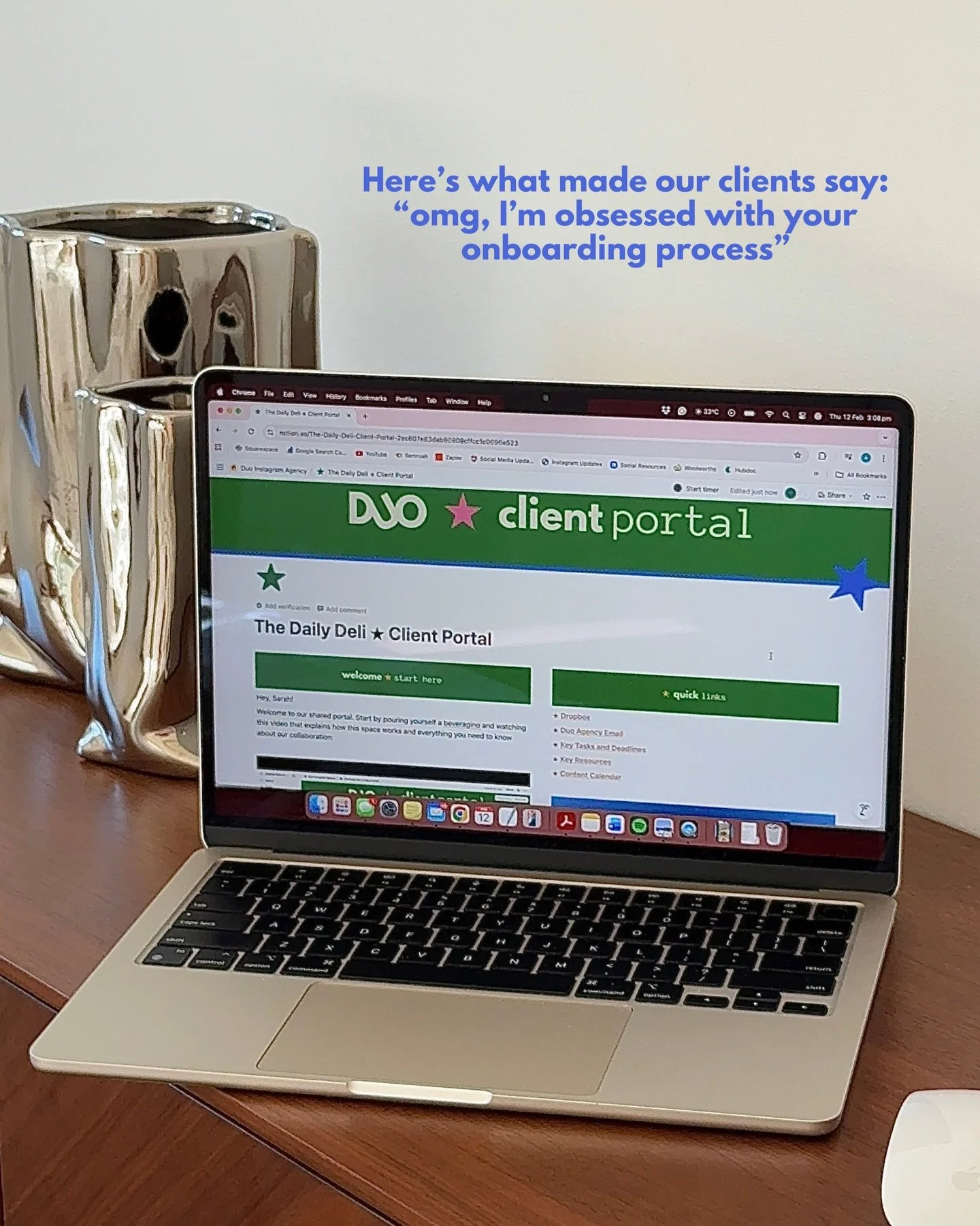 &ldquo;F*ck it, let&rsquo;s make one&rdquo; was said. And a client portal using @notionhq was created.

This is how we manage 15 full-service, Instagram management clients without having a crash out.

Our Notion Portal includes:

&ndash; A clear onbo