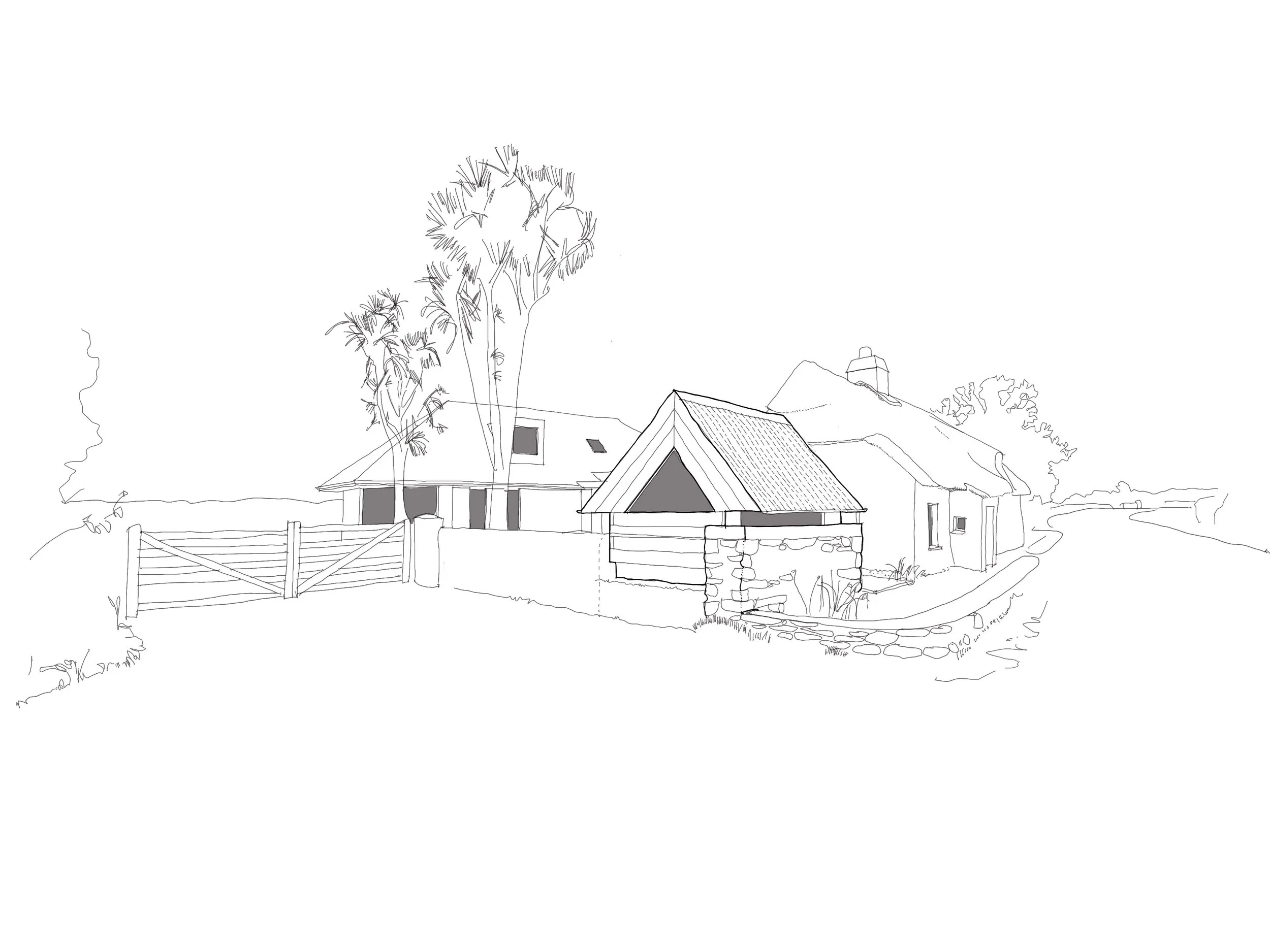 Vernacular House with contemporary Extension