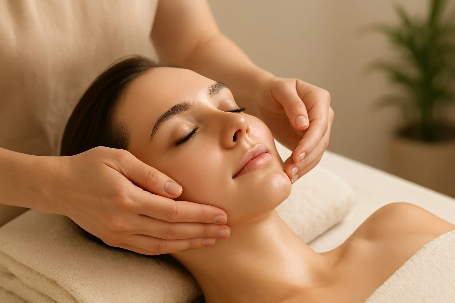 Experience a Natural Face Massage, a Gentle Treatment That Makes Your Skin Look Plumper &amp; Brighter