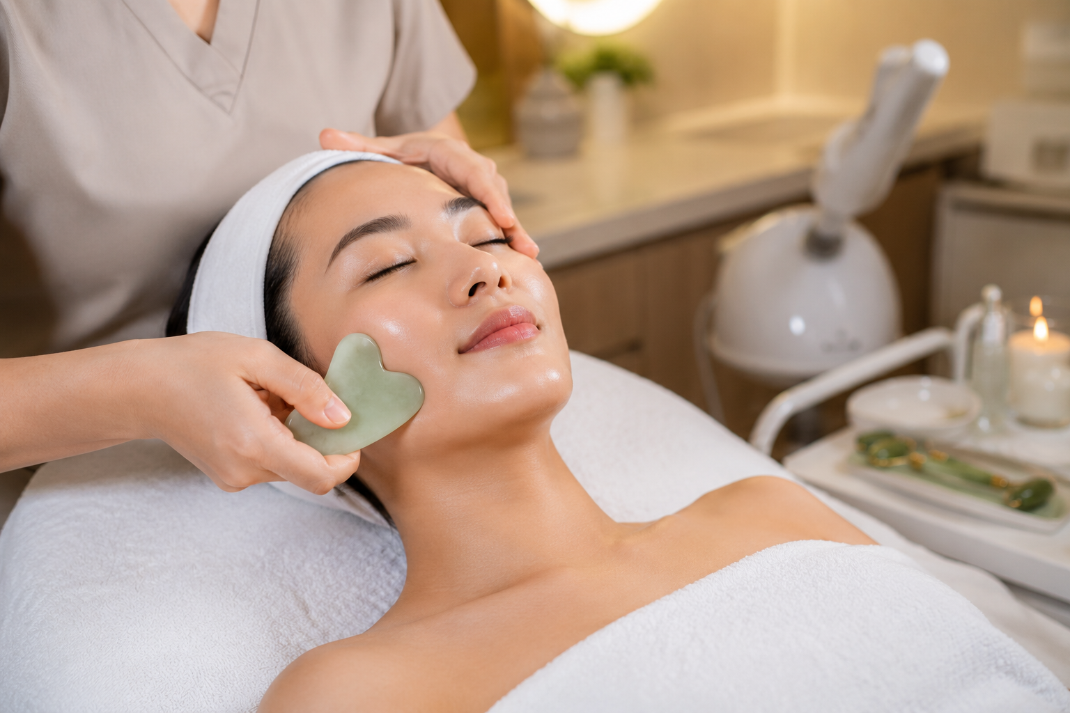 Facial Rejuvenation Treatments in Gading Serpong with Gua Sha Massage