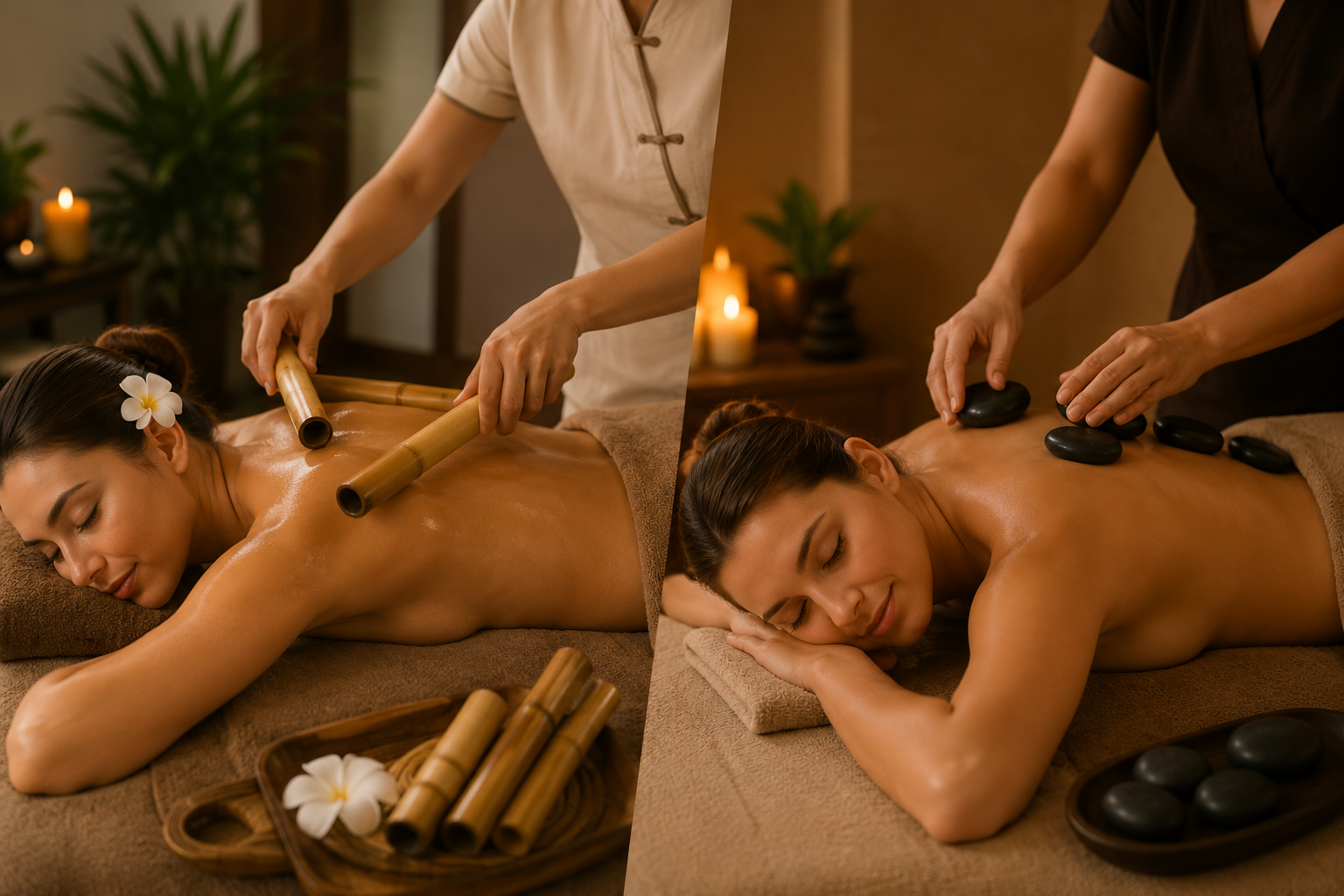 Bamboo Massage vs Hot Stone Massage, Benefits and Experience Compared
