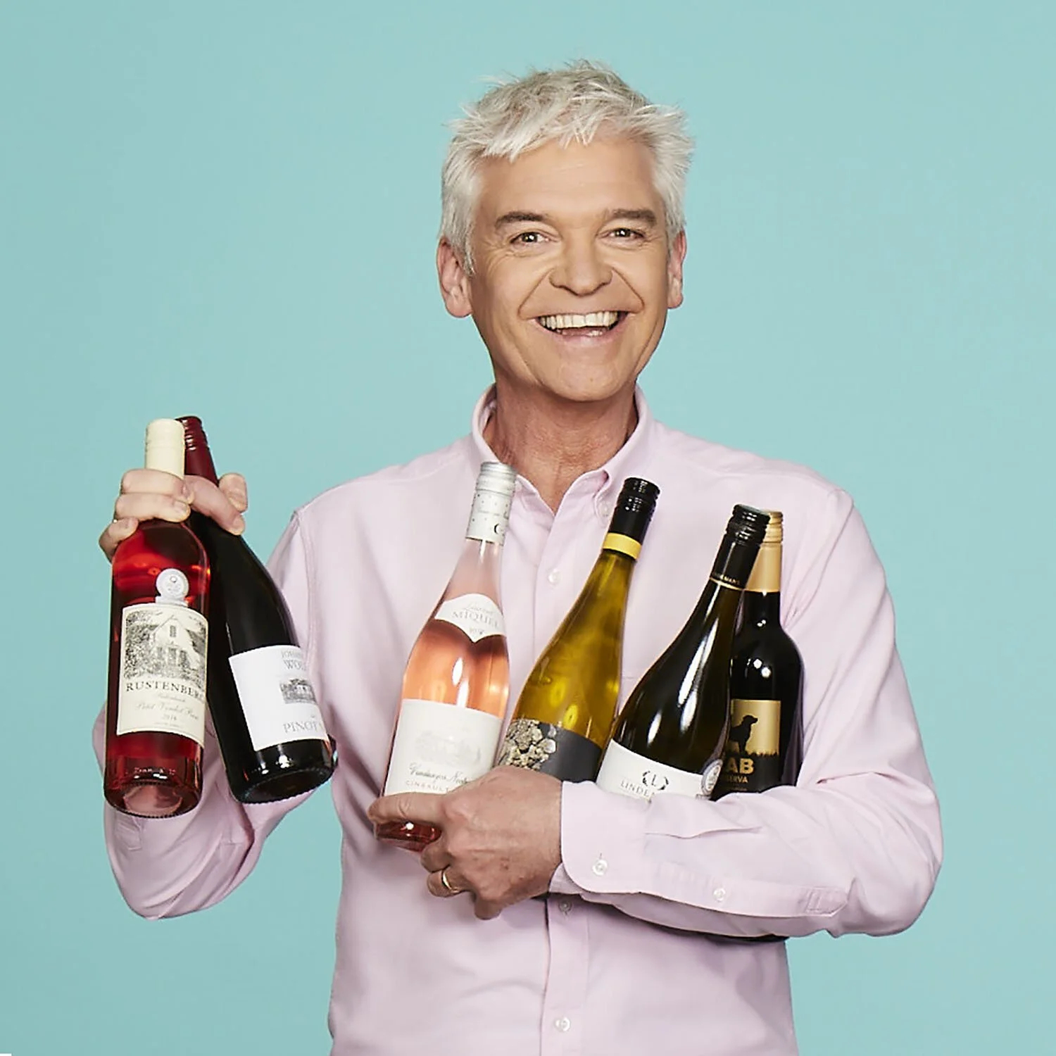 Always easy to shoot Phillip Schofiled, Waitrose wine editor. You could always pop down to ITV studios, he was there every morning! Art Directed by me.