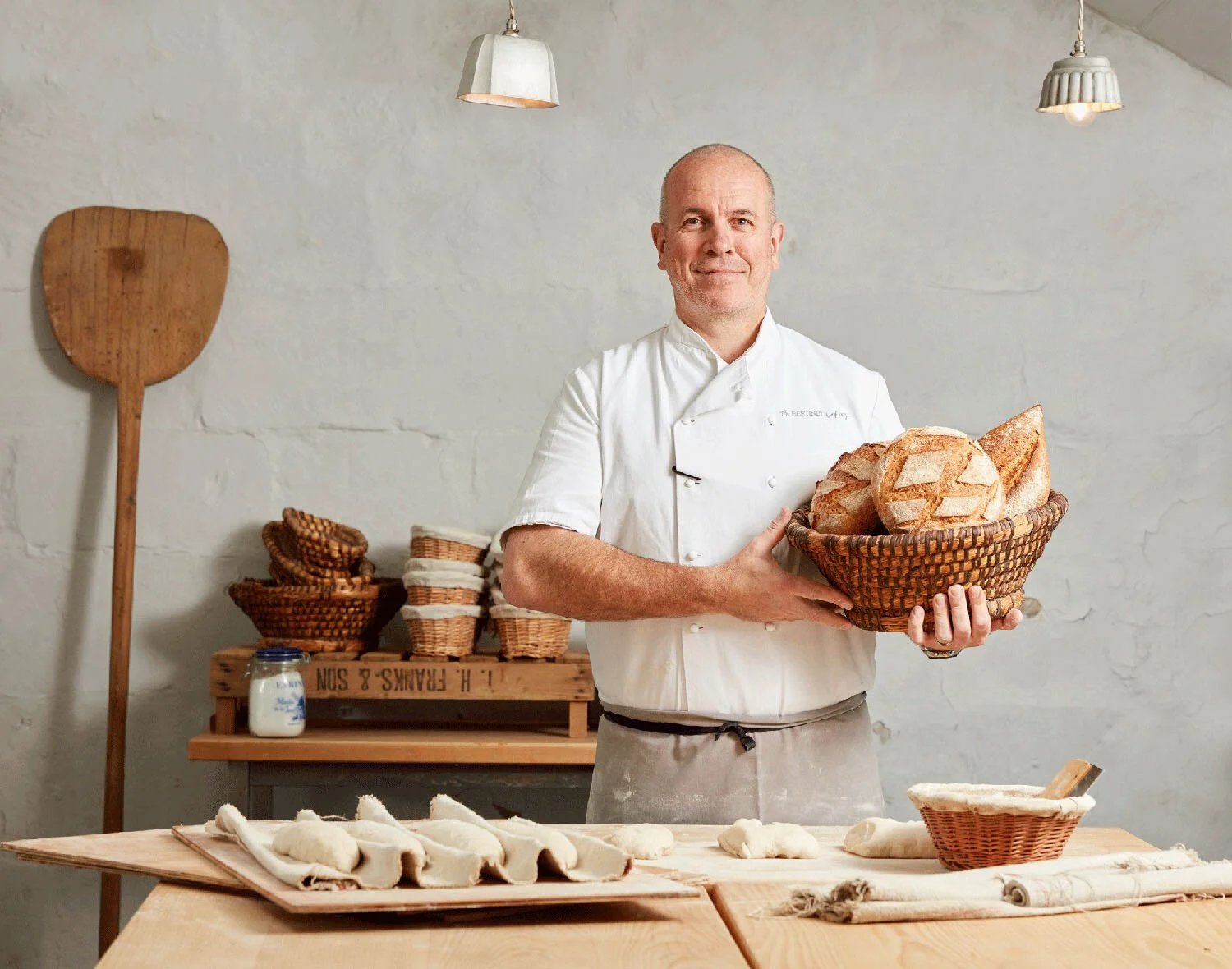 Richard Bertinet's London bakery and supplier of Waitrose. Art Directed by Sharron Price.