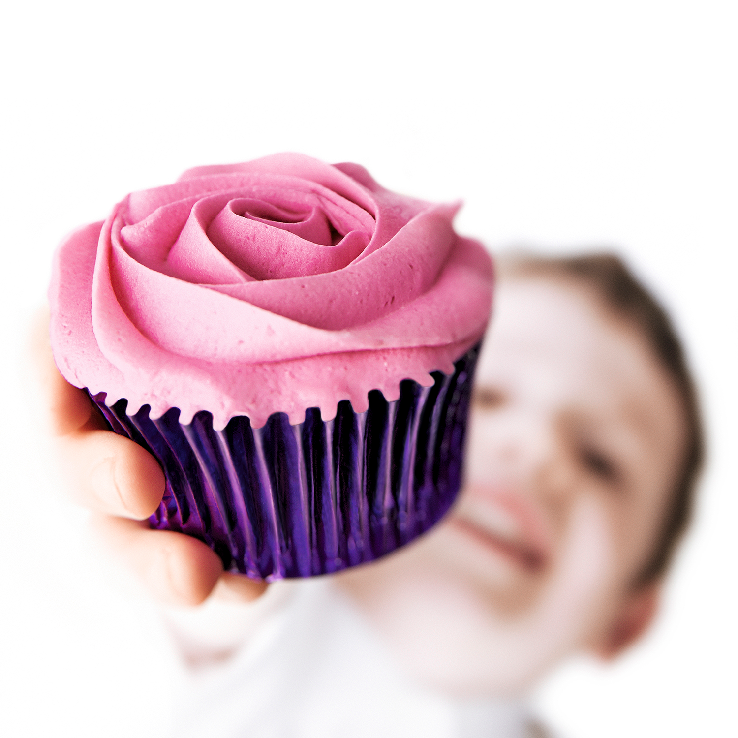 I took my son for a  day trip to the photo studio to be the model giving away one of our Mother's Day cupcakes. Photography Stephen Hayward.