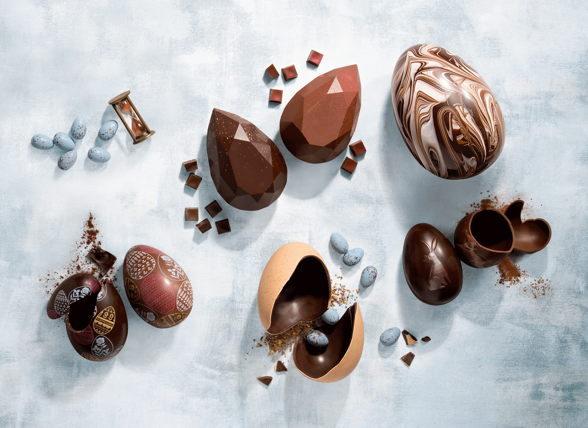 This was a great DPS huge image for an Easter issue with some of our top-tier (amazing) chocolate eggs. Art Direction by me.