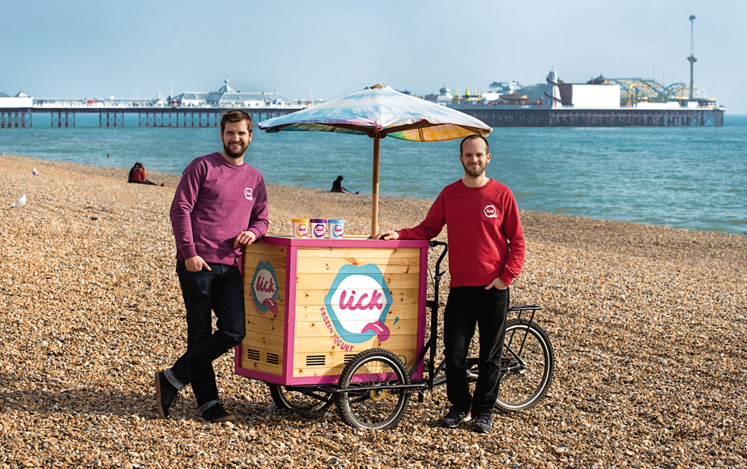 Frozen yoghurt start-up, Lick, in Brighton. Shot by Matthew Stansfield. 