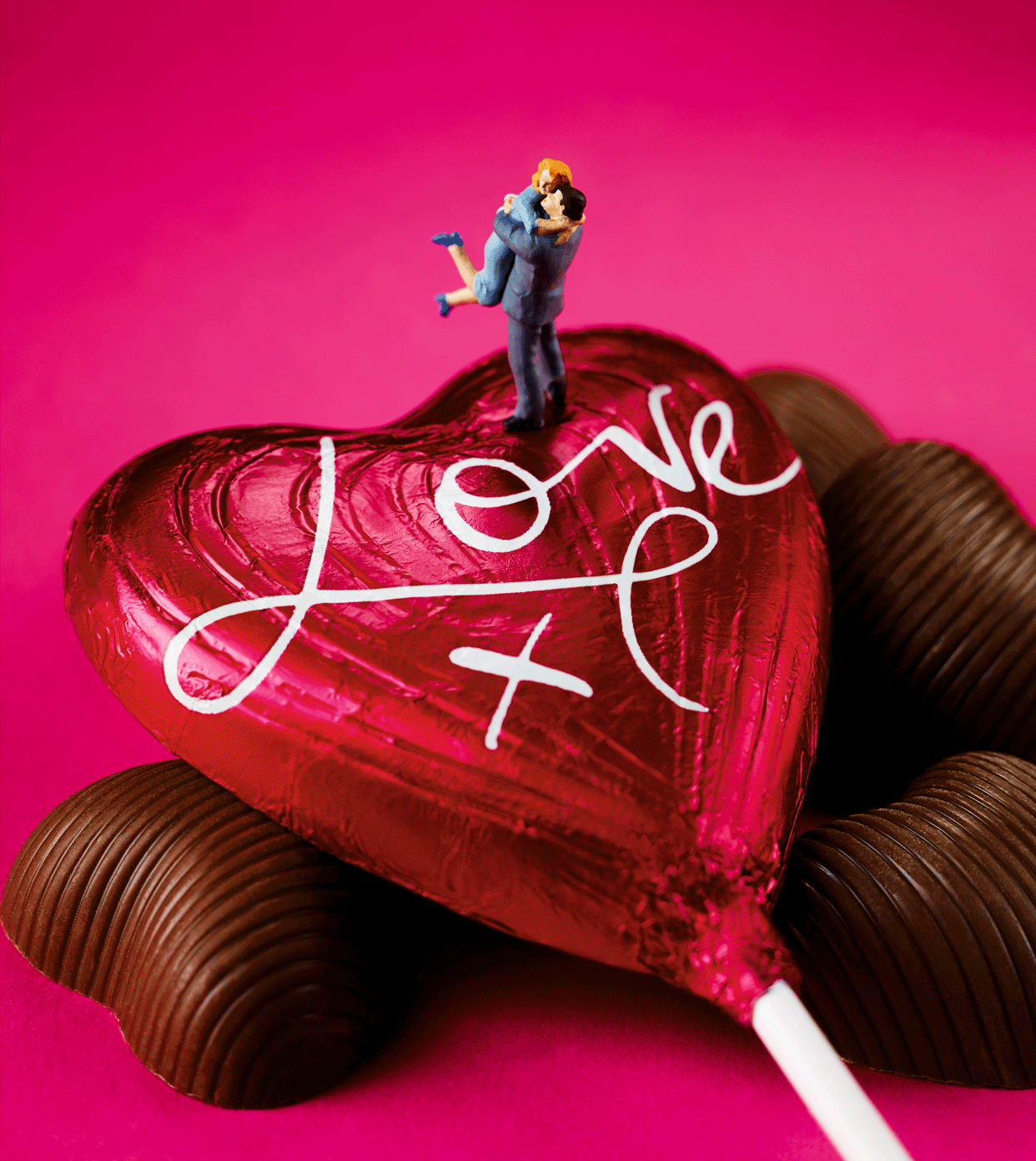 This one almost never happened. I had to send some of our new Valentine's Day chocolate 'Love' sweets to the guys at minimiam.com - I'd discovered their work and knew I could use them when the right brief came along! Beautiful.