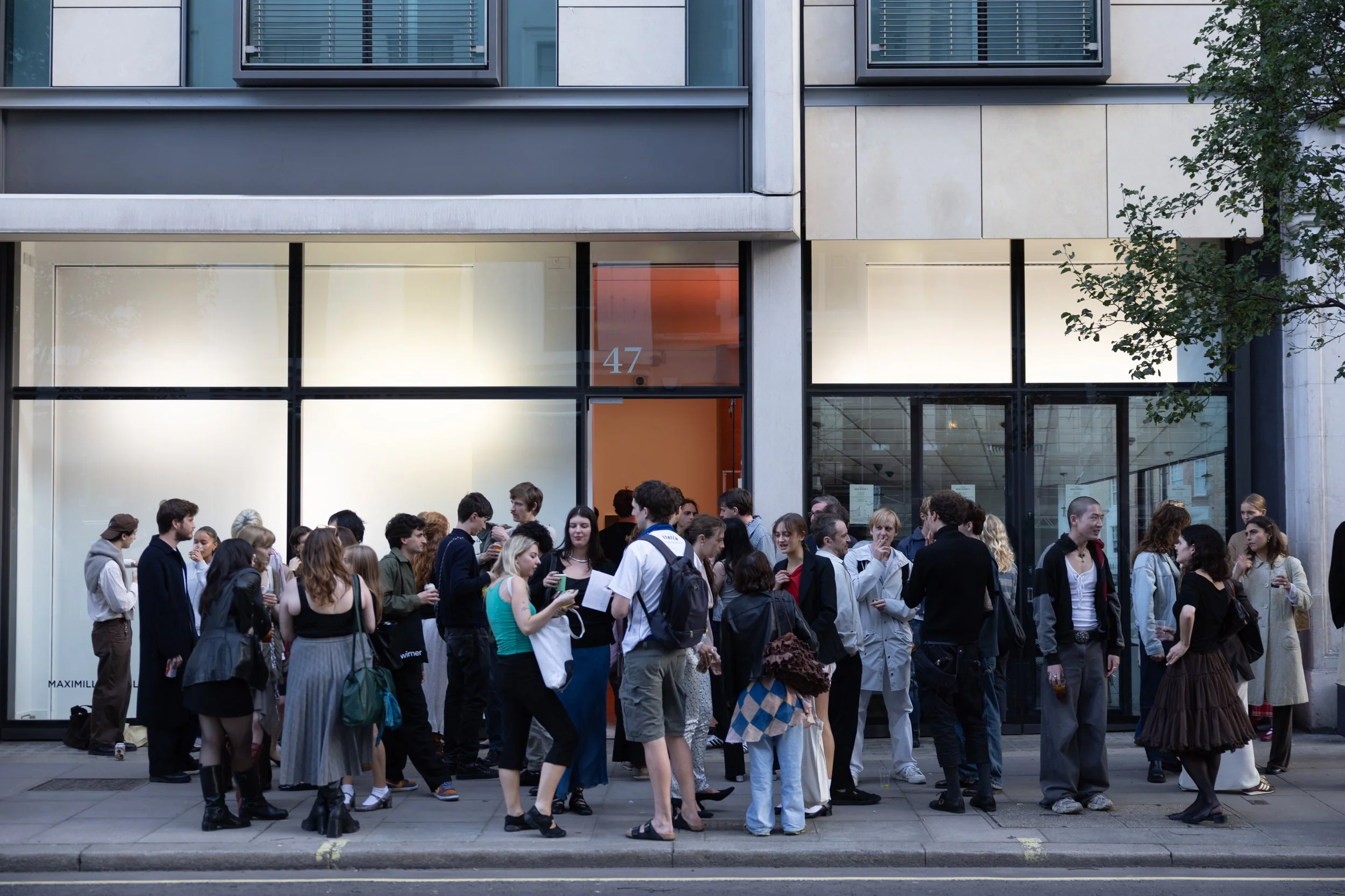 Maximillian WIlliam Exibition Photo - outside of the venue