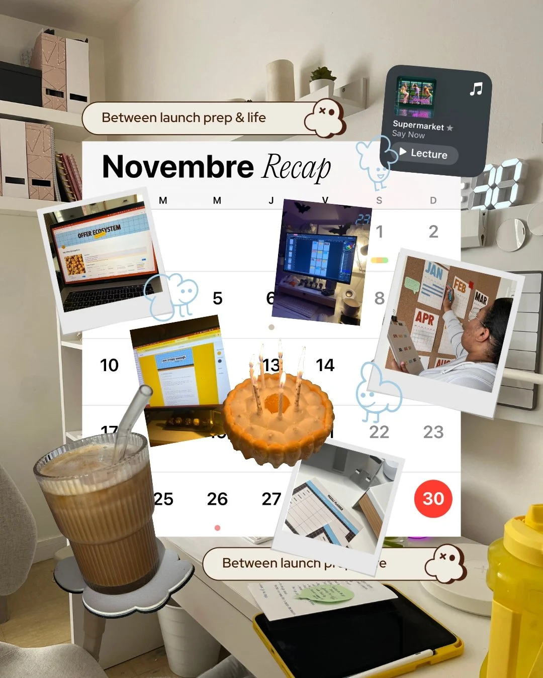 November was basically:
me building, designing, planning, testing, creating, organizing, rethinking, getting sick, drinking iced coffee, and pretending everything was normal. 😭

But listen... I made it.
And I got SO much done.
My ecosystem is ready,