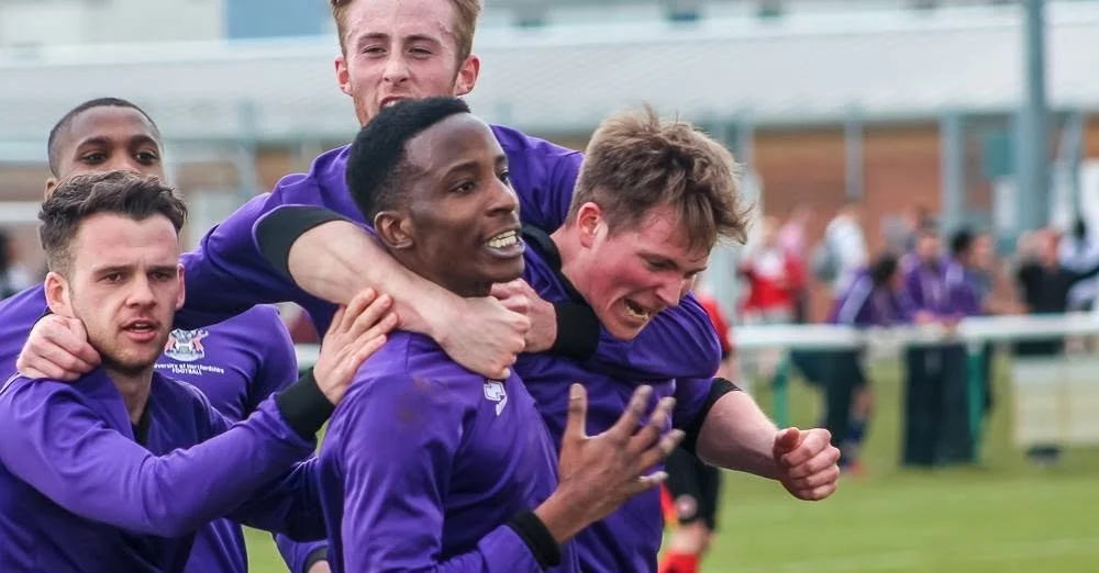 Men's football training club at University of Hertfordshire's.