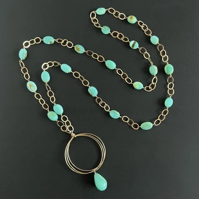 Long Linked Circles Necklace Peruvian Opals.jpeg