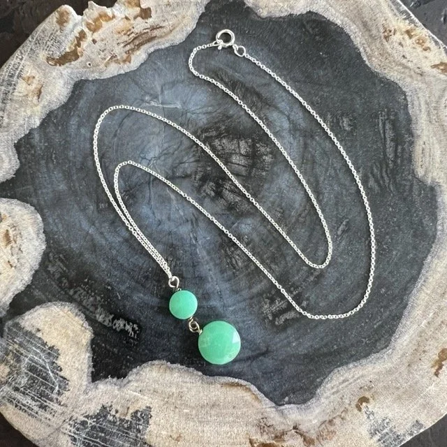 Crysophrase Silver Mini Pendant Necklace