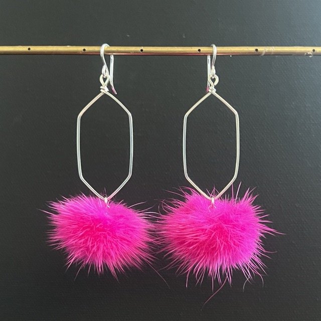 Multi-color Gemstone Hoop Earrings Mystic Citrine Hot Pink Quartz Oxid–  Doolittle