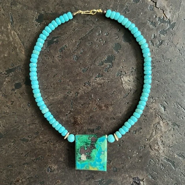 Ocean Jasper and Turquoise Statement Necklace