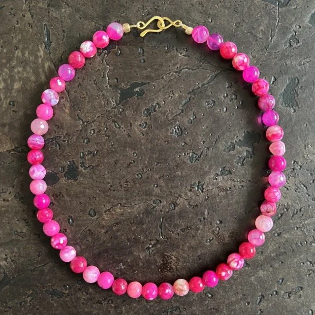 Mixed Pink Gemstone Necklace