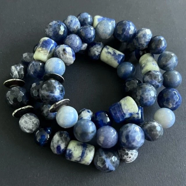 Navy Mixed Gemstone Set
