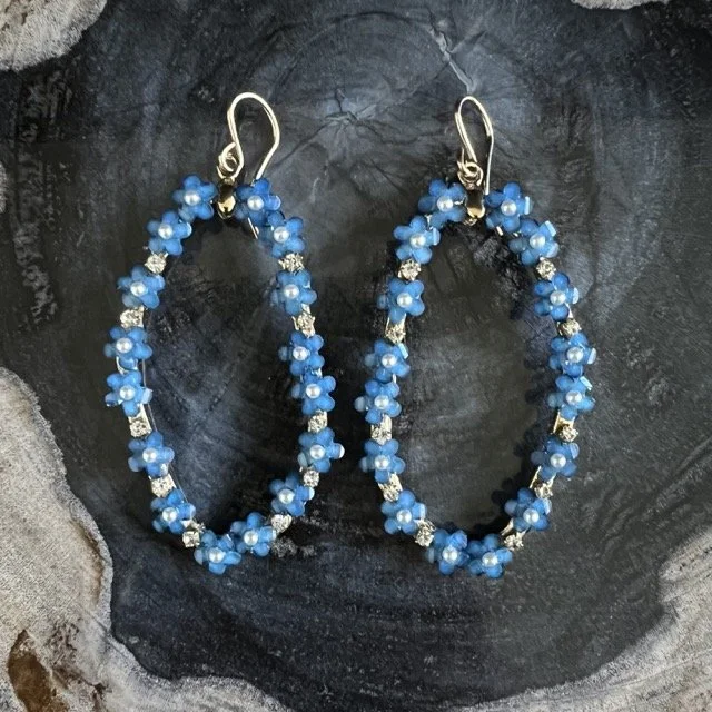 Blue Wildflower Earrings