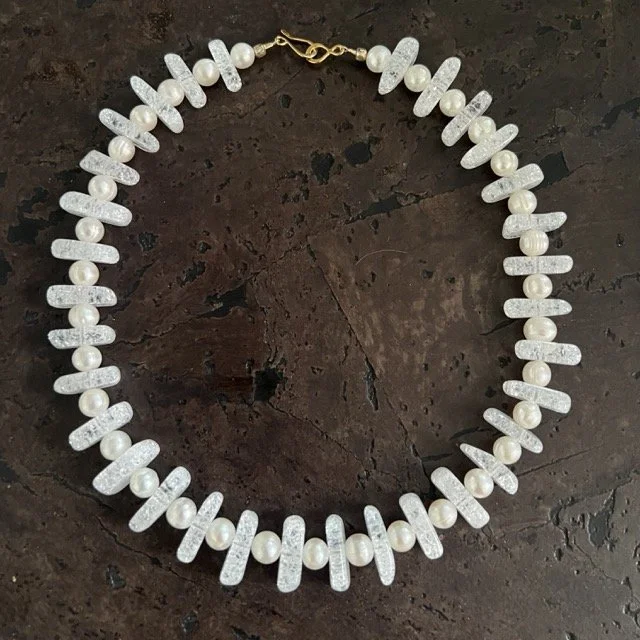 Brazilian Crystal and Freshwater Pearl Necklace