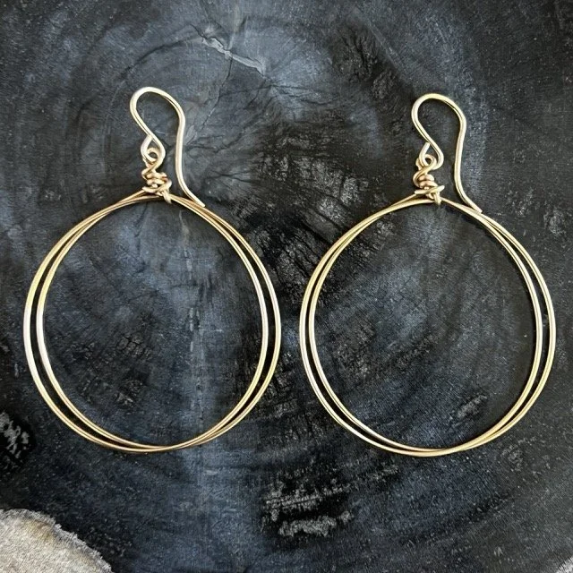 Gold Circle Earrings Base
