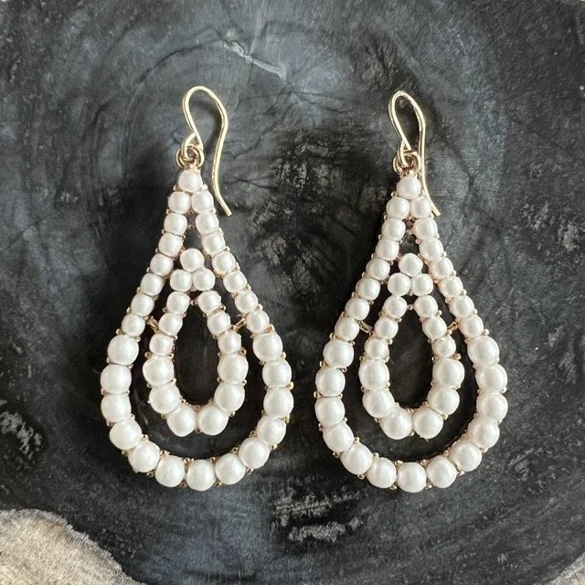 Double Drop Pearl Earrings
