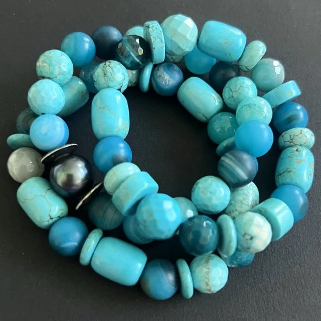 Rich Turquoise Mixed Gemstone Set
