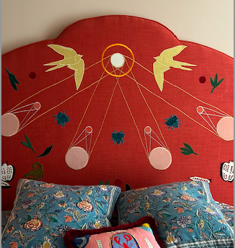 Embroidered Headboard