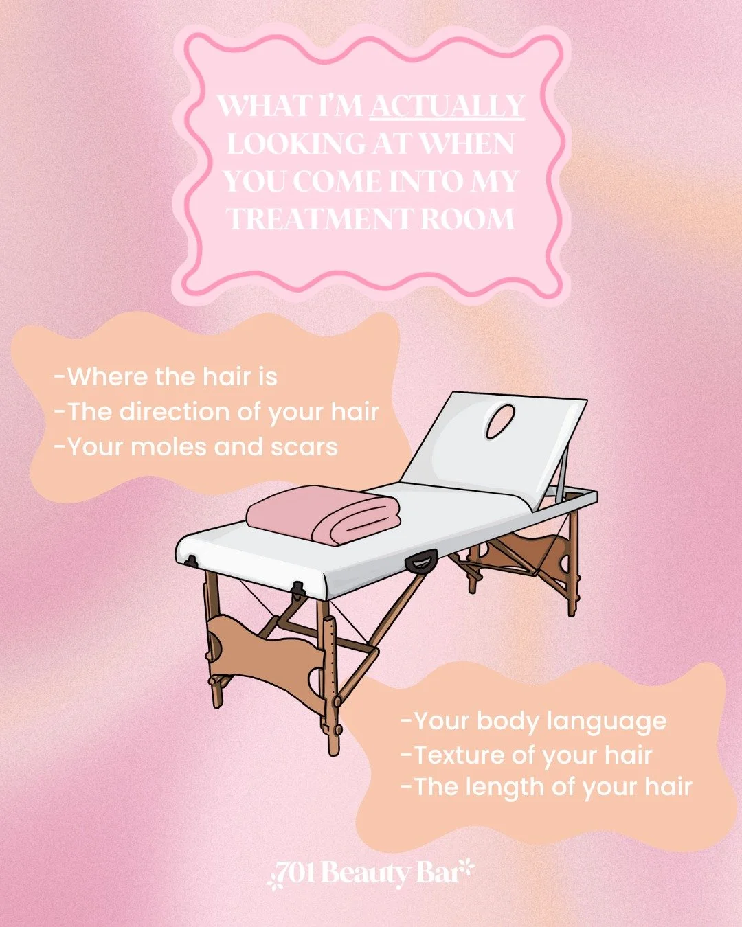 When you step into my treatment room, here's the real tea ☕:

It's not about the outfit you wear or any perceived imperfections. My focus is solely on: 

🧘&zwj;♀️ Your Body Language: It tells me how you're feeling. Are you relaxed? Anxious? It helps
