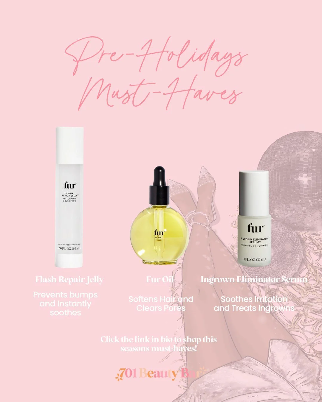 Want to know the real secret to staying smooth through every holiday event? It's not just the wax. It's what happens after.

These three products are my pre-holiday must-haves, and honestly? My clients who use them never deal with ingrowns, irritatio