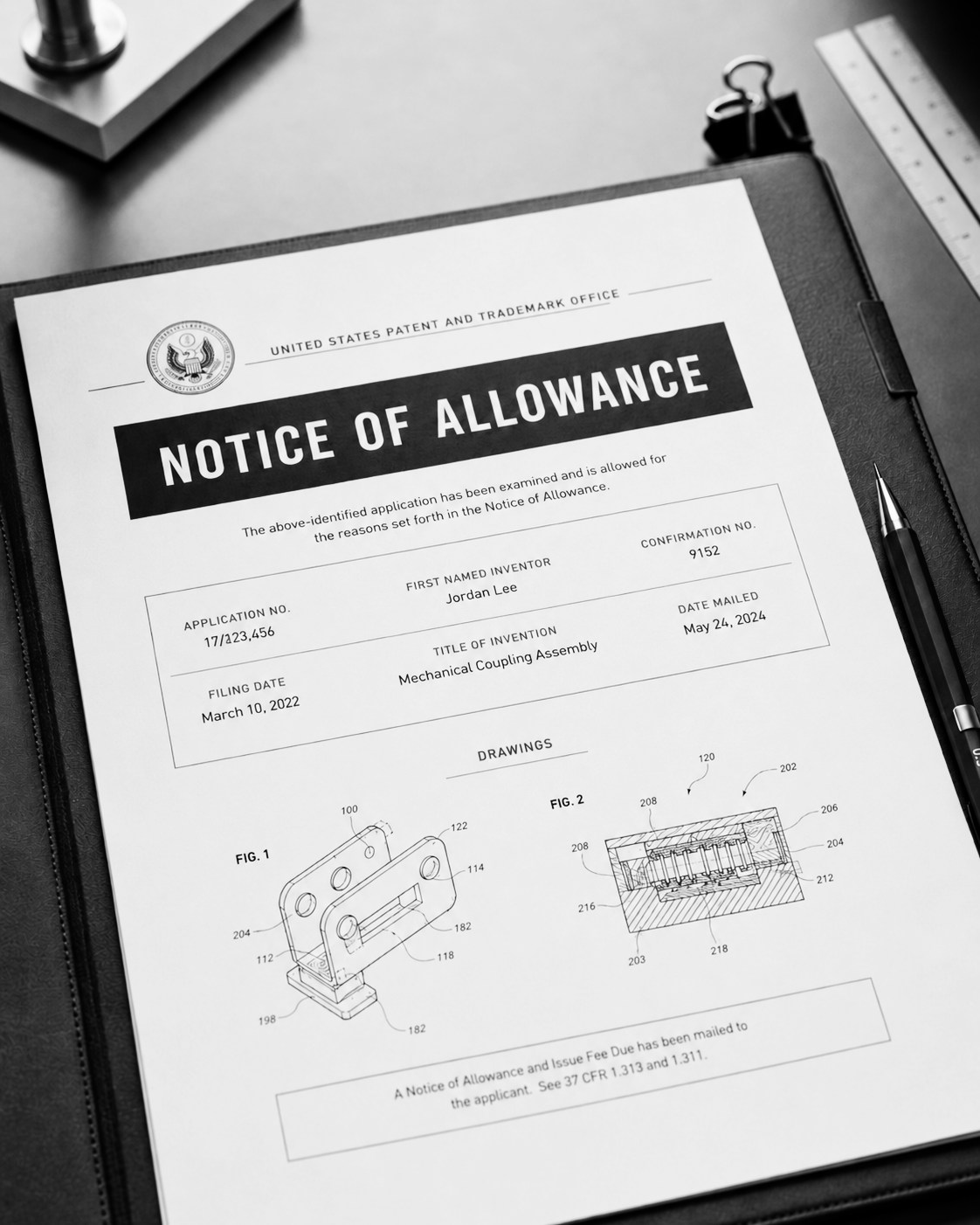 USPTO Notice of Allowance