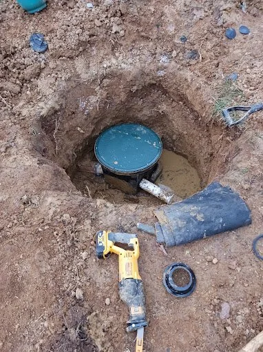 Uncovering septic riser and installing new ones in Mooresville, NC