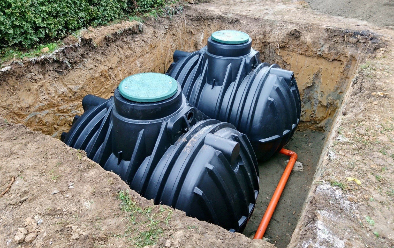 Modern septic tanks.