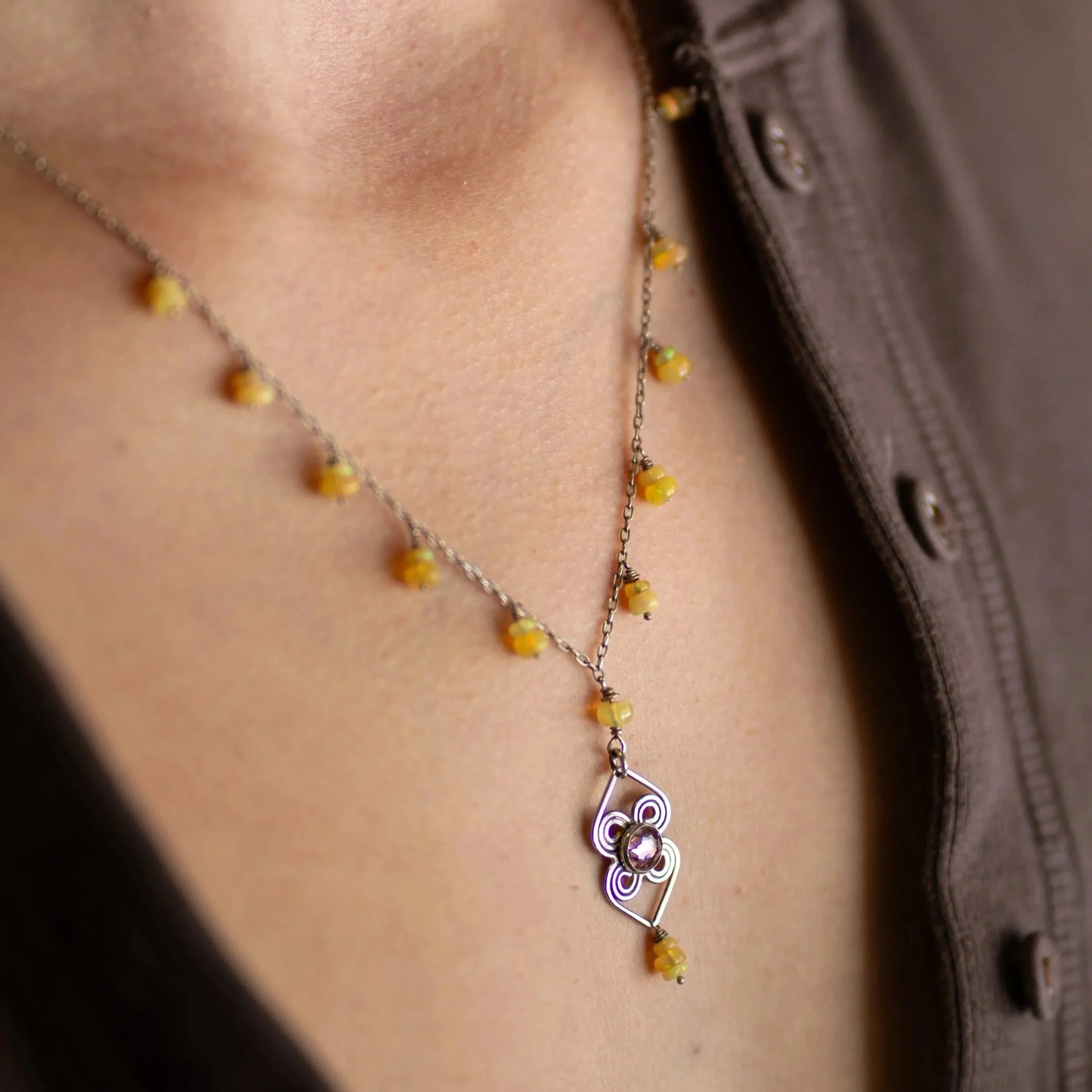 Sacred Heart Desert Drop Necklace