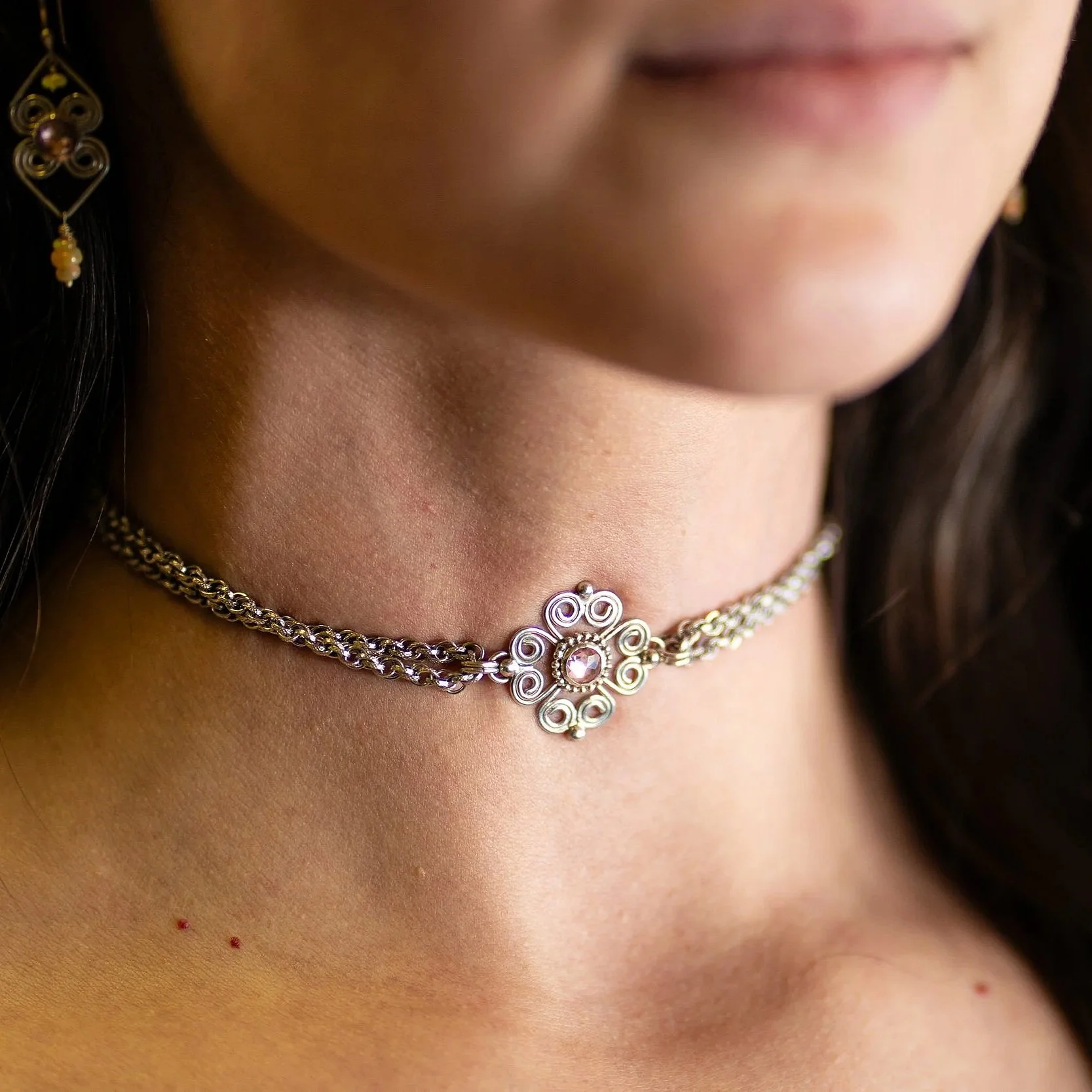 Sacred Heart Choker Necklace