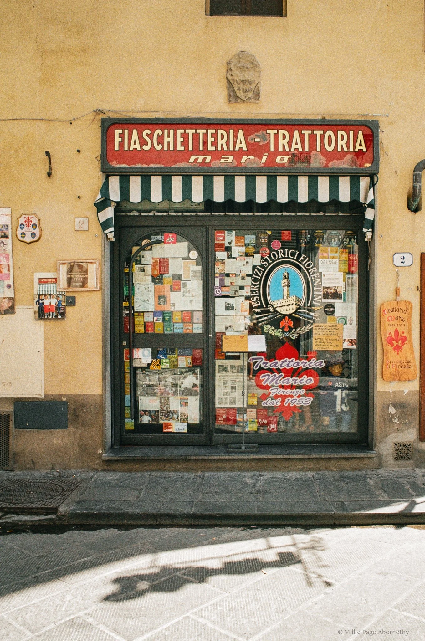 EAT HERE! This old-school Trattoria, which opened in 1953, serves simple soups, pasta, and bistecca (beef steak). I opted for pasta ragu, which was one of the best ragu's in my life. The steaks here are HUGE, but don't be discouraged by the portion s