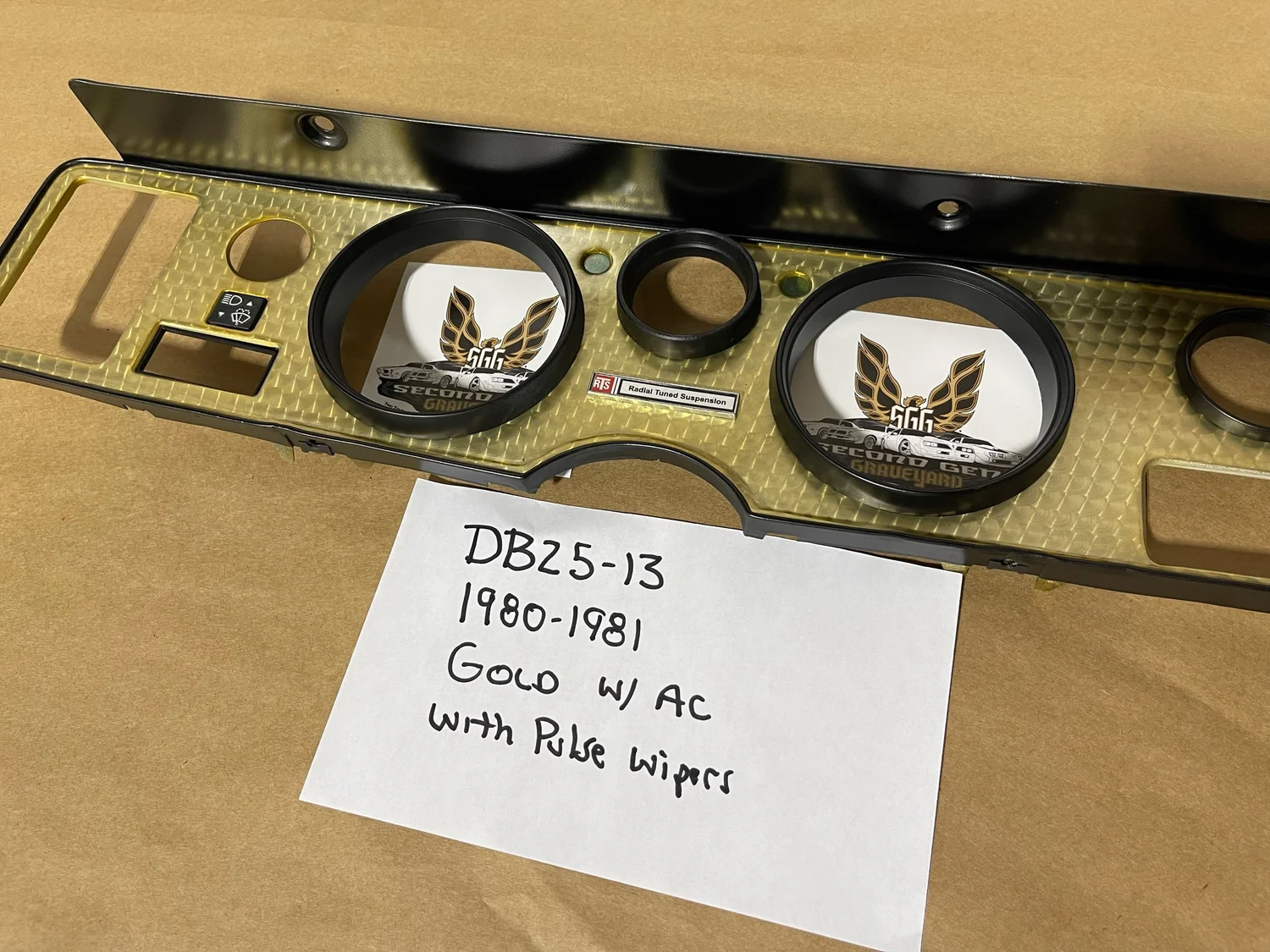 DB25-13 Restored 1980-1981 Trans Am with AC Dash Bezel GOLD